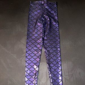 XS Mermaid Super Grape Leggings by Blackmilk Clothing